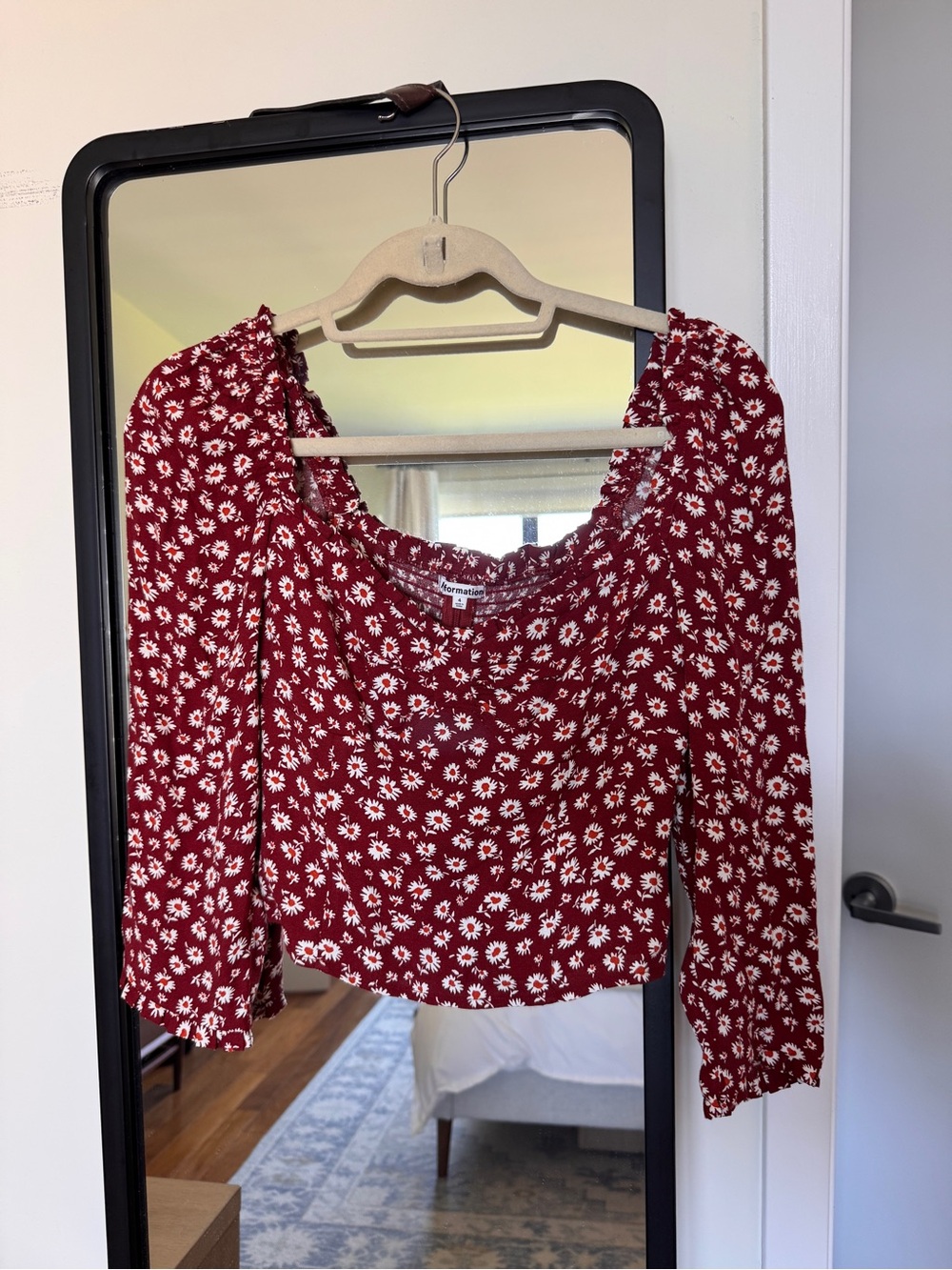 Reformation Floral Square-Neck Top - 4